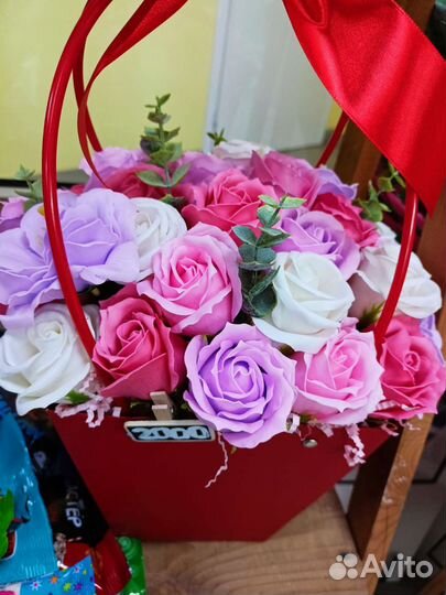 Композиции из мыльных роз в наличии