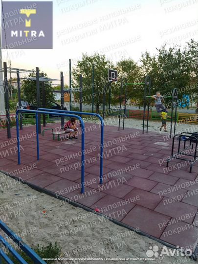 Резиновая плитка 500*500 толщина 20 мм