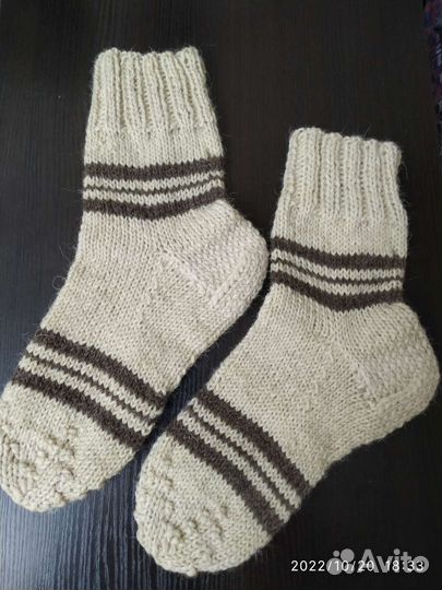 Носки ручной вязки шерстяные 38 р