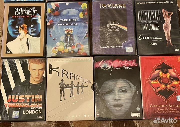 Коллекция двд дисков. Музыка. Шоу. Лицензия