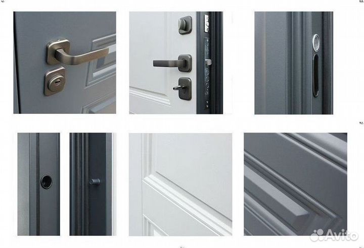 Дверь входная серая металлическая Барселона