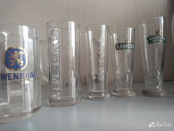 Пивные кружки и бокалы новые