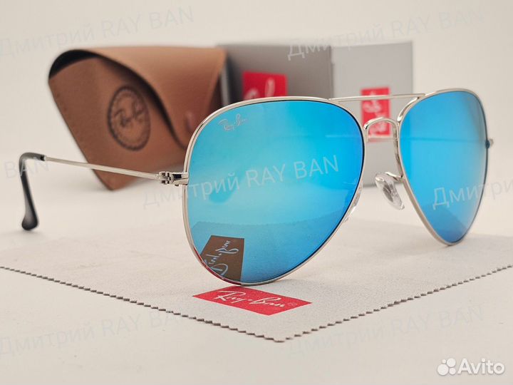 Очки Ray Ban Aviator Blue Mirror Стекло