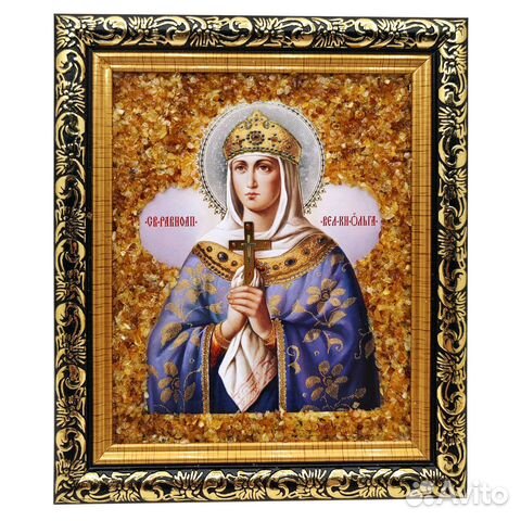 Именные иконы из янтаря