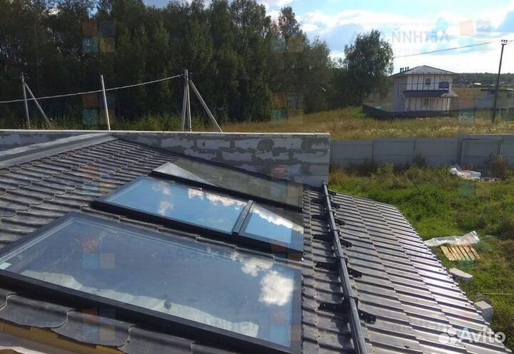 Мансардное окно из профиля Rehau глухое 640x850 мм