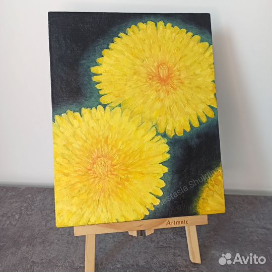 Картина маслом цветы, в наличии