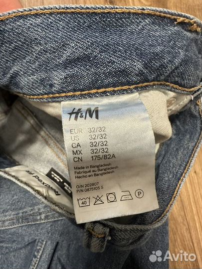 Джинсы h&m мужские 32