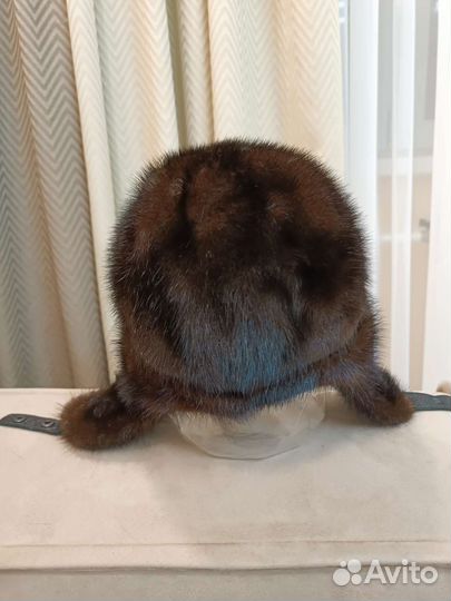 Шапка ушанка норковая женская