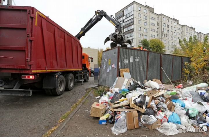 Демонтаж и вывоз мусора ломовозом 30м3