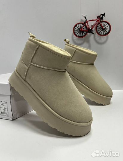 UGG (Зима)бархатное покрытие белые