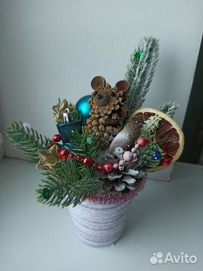 Новогодняя поделка в садик зимний букет