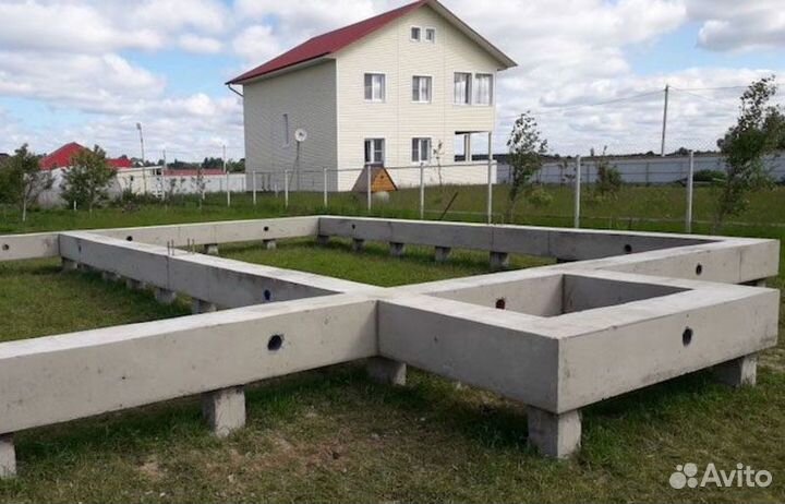 Фундамент на железобетонных сваях 150*150*3000 мм