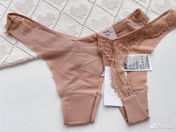 Трусы стринги из микрофибры h&m XS, M