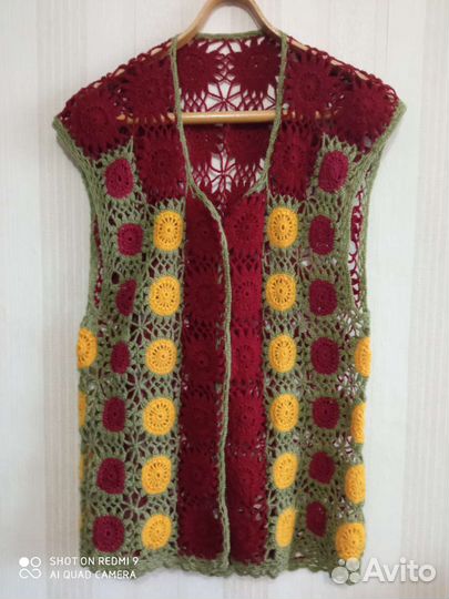 Жилетка, вязанные кофты