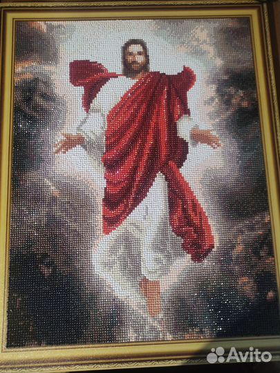 Алмазная мозаика готовая икона Иисус Христос