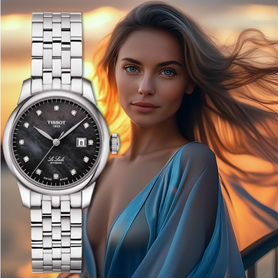 Женские Tissot LeLocle Auto 29mm (12 бриллиантов)