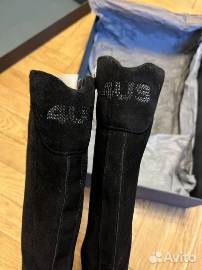 Cesare paciotti сапоги Италия черные замша 39р