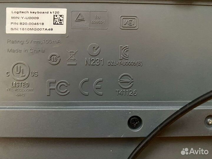 Клавиатура logitech k120