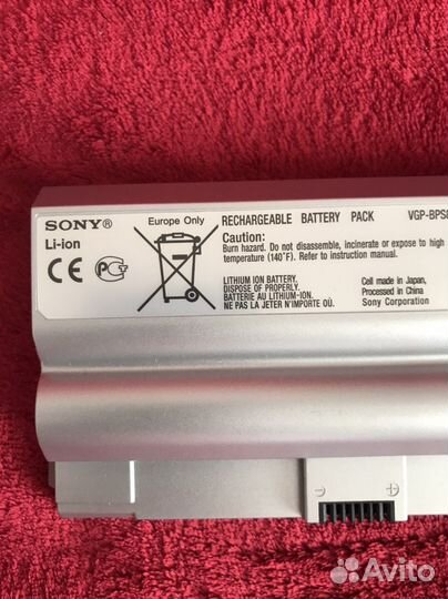 Аккумулятор от sony Япония
