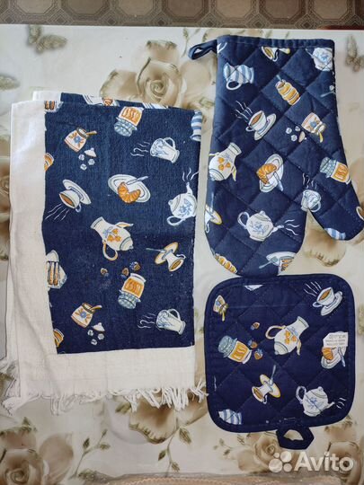 Кухонные полотенца х\б,фартуки,наборы