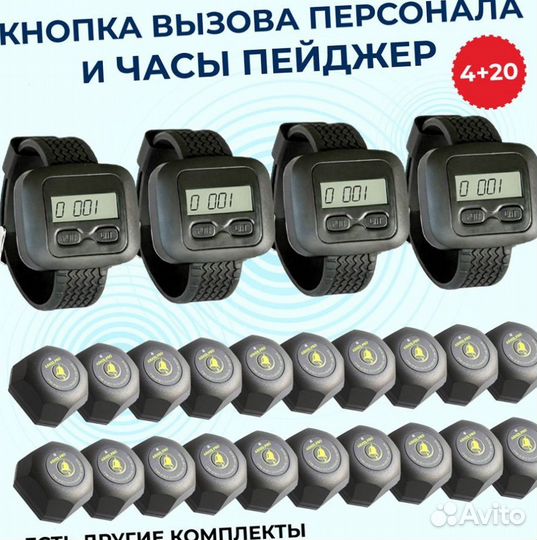 Кнопка вызова официанта, персонала: Бургер Черный