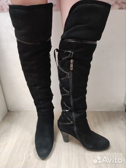 Сапоги зимние р-р 39 (ботфорты)