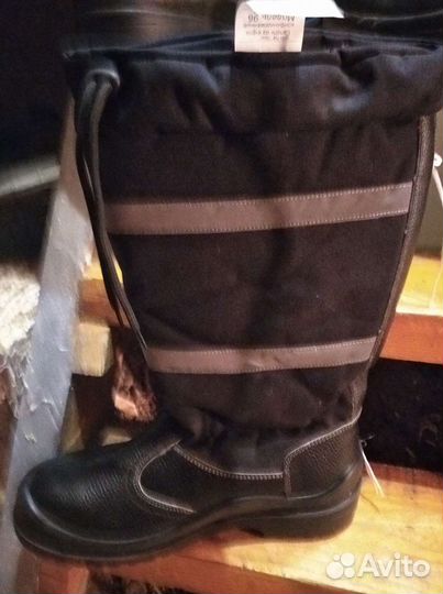 Сапоги утепленные юфтивые
