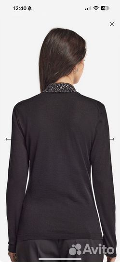 Поло из ультратонкого кашемира стразы Falconeri