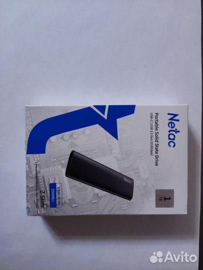 Портативный ssd Netac z slim 1tb новый