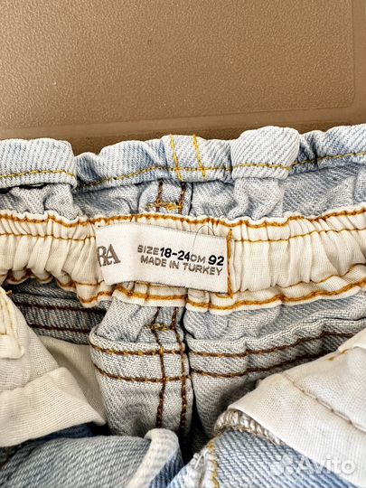 Джинсы zara для девочки 86 92