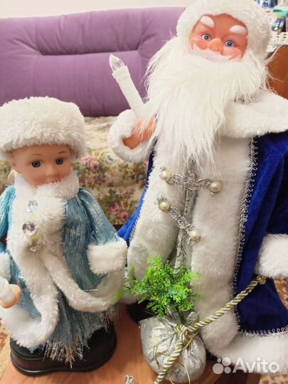 Дед мороз и снегурочка,крупные