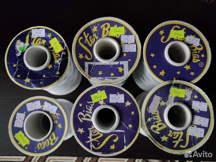 Шляпная резинка белая 4 мм