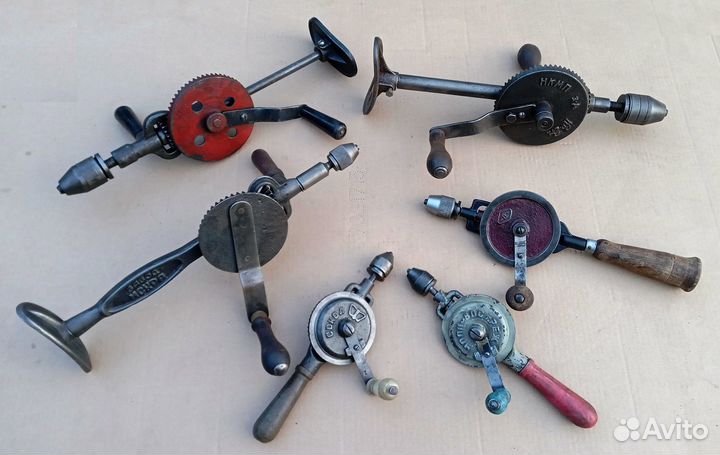 Дрели, коловороты, старинный инструмент