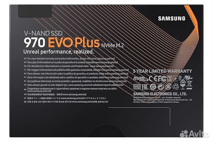 SSD Samsung 970 Evo Plus M.2 Nvme 250GB 5шт