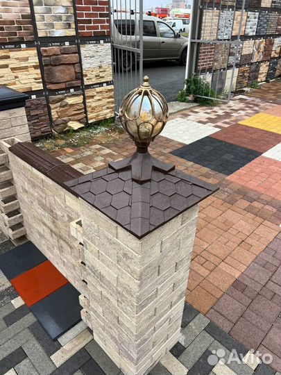 Колпаки на столбы забора