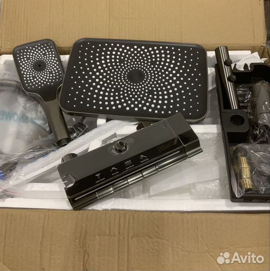 Душевая система с тропическим душем термостат 4в1