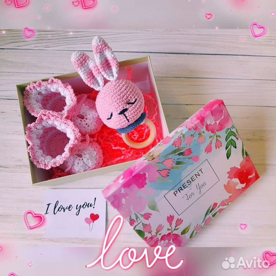 Подарочные наборы: грызунок,погремушка, тактильная