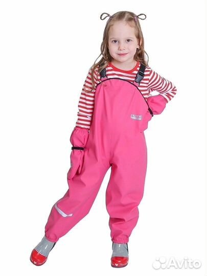 Непромокаемый полукомбинезон/штаны,от 80 до 140 см