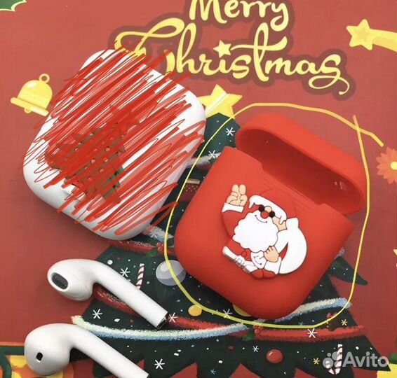 Б/у чехлы на airpods аирподсы 1-2 поколения