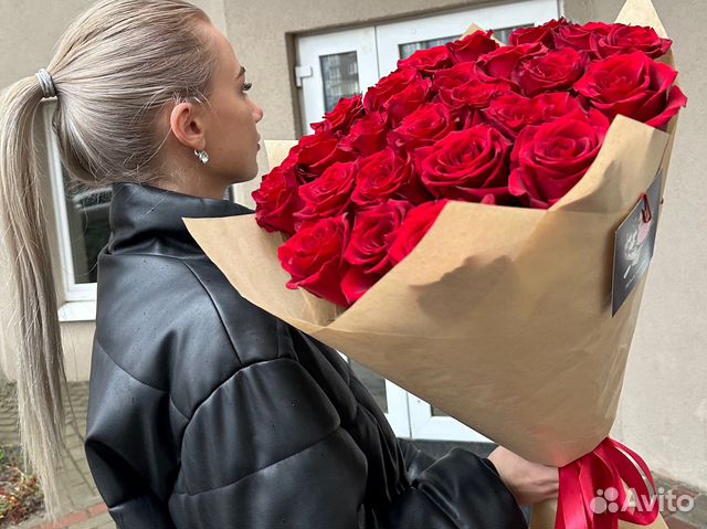 25 роз эквадор 80 см