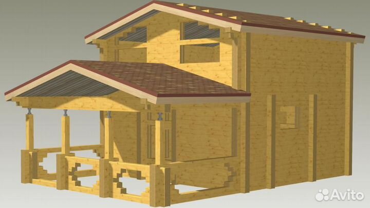 Домокомплект 6х6 из профилированного бруса кедра