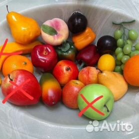 Недорогие муляжи фруктов и овощей охотно покупают для детского сада.
