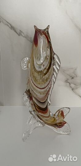 Кувшин цветной хрусталь в виде рыбы