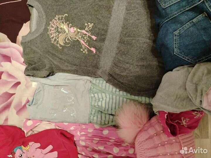 Пакетом вещи для девочки 116-122