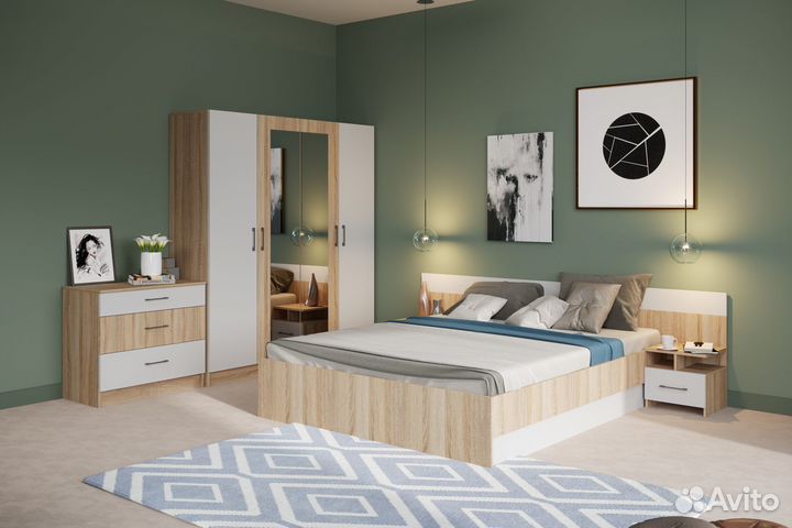 Кровать Алёна 160 с основанием под матрас