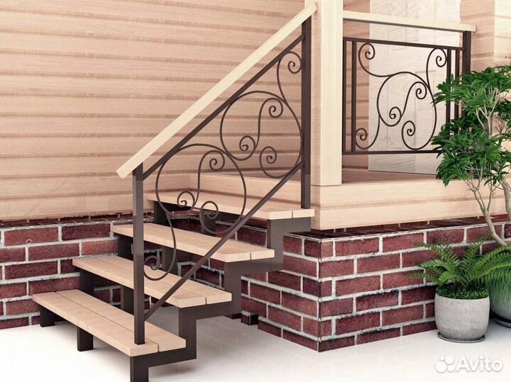 Уличная лестница для крыльца, лестница к дому улич