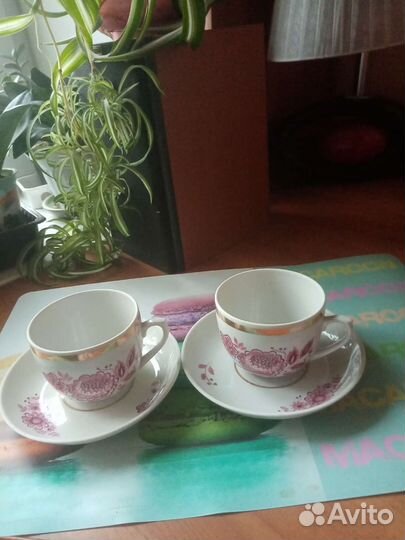 Чайные чашки с блюдцами 2 пары
