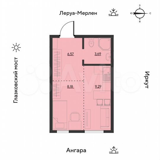 1-к. квартира, 27,7 м², 17/19 эт.