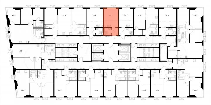Квартира-студия, 20,2 м², 29/33 эт.
