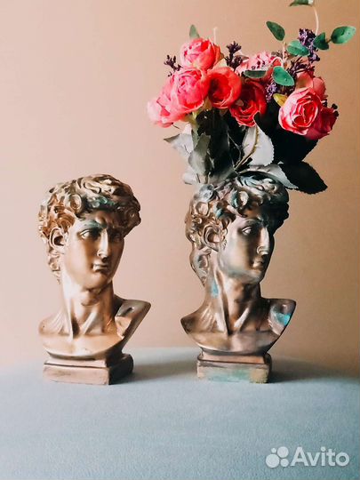 Вазочка голова Давида декор интерьера